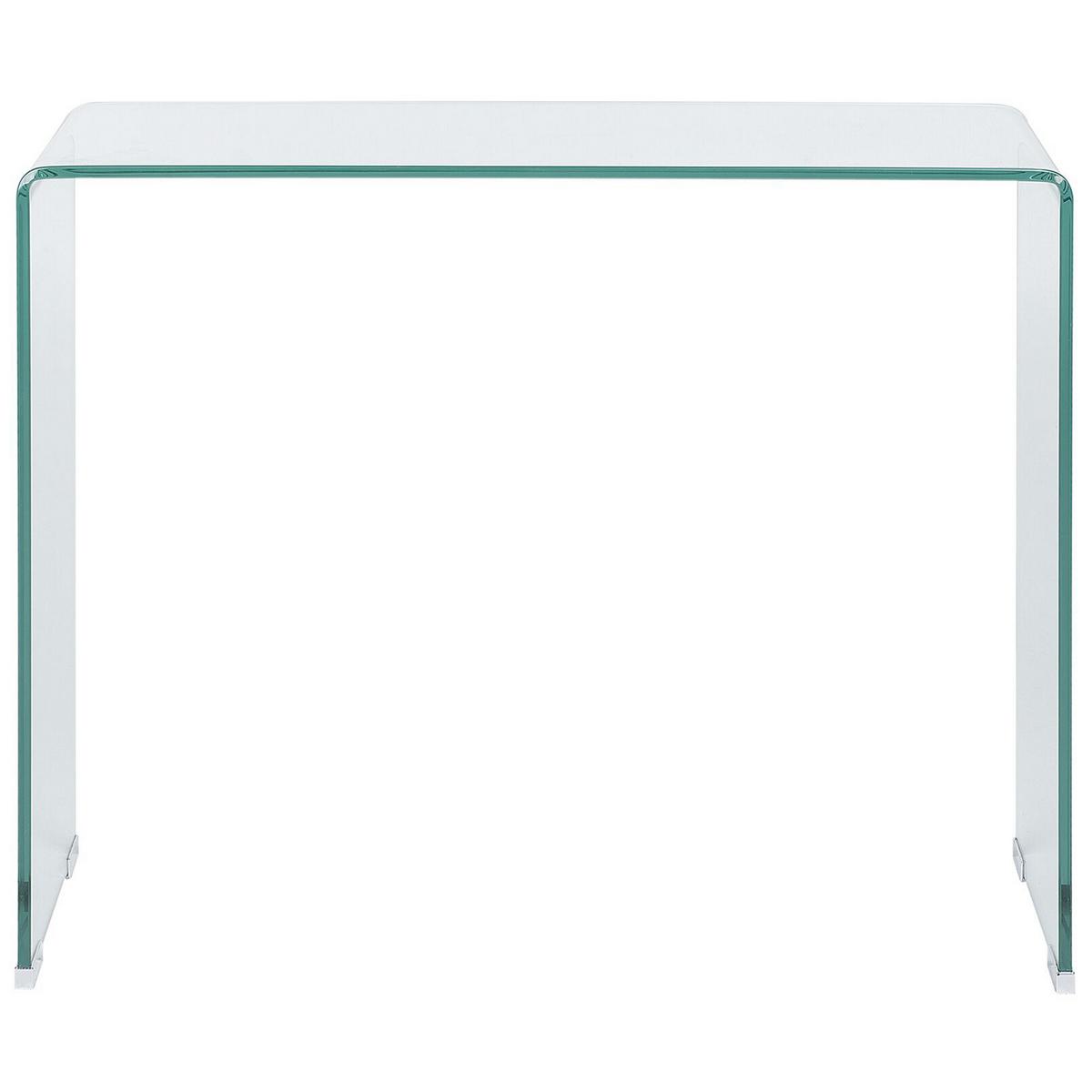 KONSOLENTISCH Glas transparent 90/30/75 cm Kendall - Transparent, Glas (30/90/75cm) - Beliani