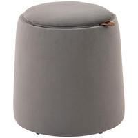 2-IN-1 Ottomane Sitzhocker inklusive Stauraum, abnehmbaren Deckel in Samtoptik - Dunkelgrau/Braun, Holz/Kunststoff (44/47.5/44cm) - HOMCOM