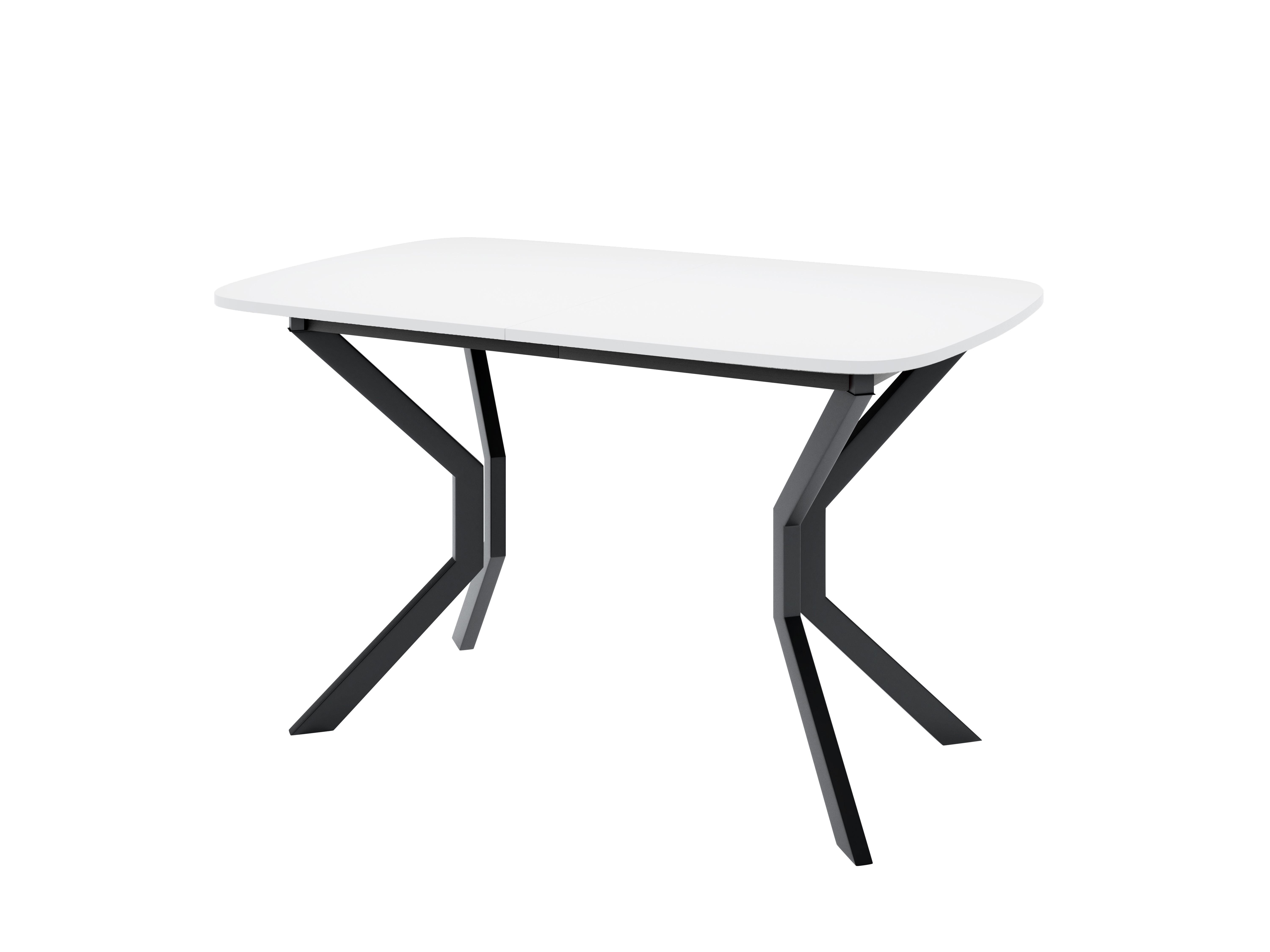 ESSTISCH NICO M Ausziehbar 130 - 170 / 80 x 77 cm - Schwarz/Weiß, Holz (130/80/77cm) - MASSENO