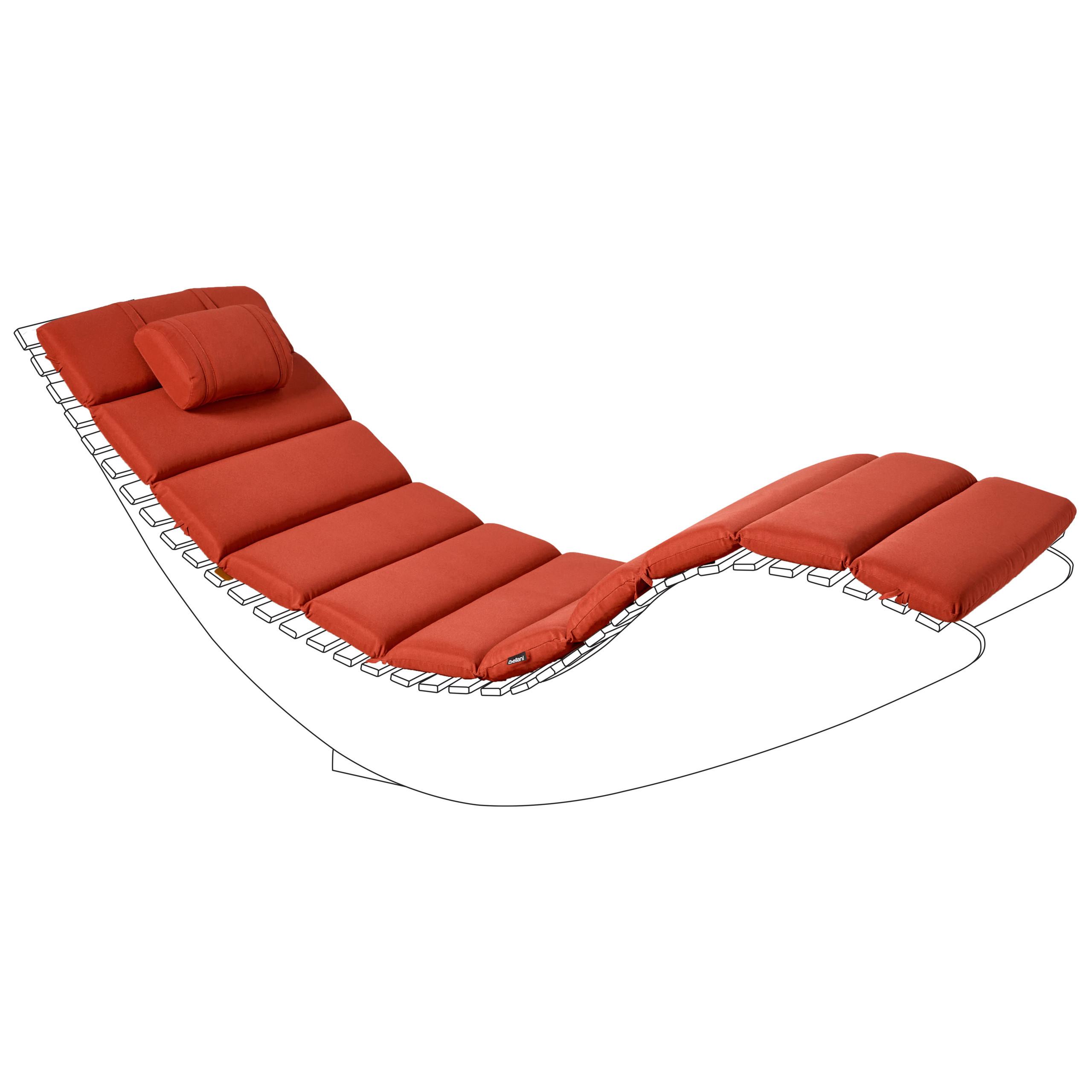 LIEGENAUFLAGE Rot 60/180 cm Brescia Premium - Rot, Textil (180/5/60cm) - Beliani
