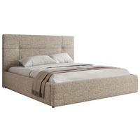 POLSTERBETT CALERIO CLASSIC 180/200 - Beige Stukture - Matratze Foam - Beige/Schwarz, Kunststoff/Textil (180/200cm) - MKS
