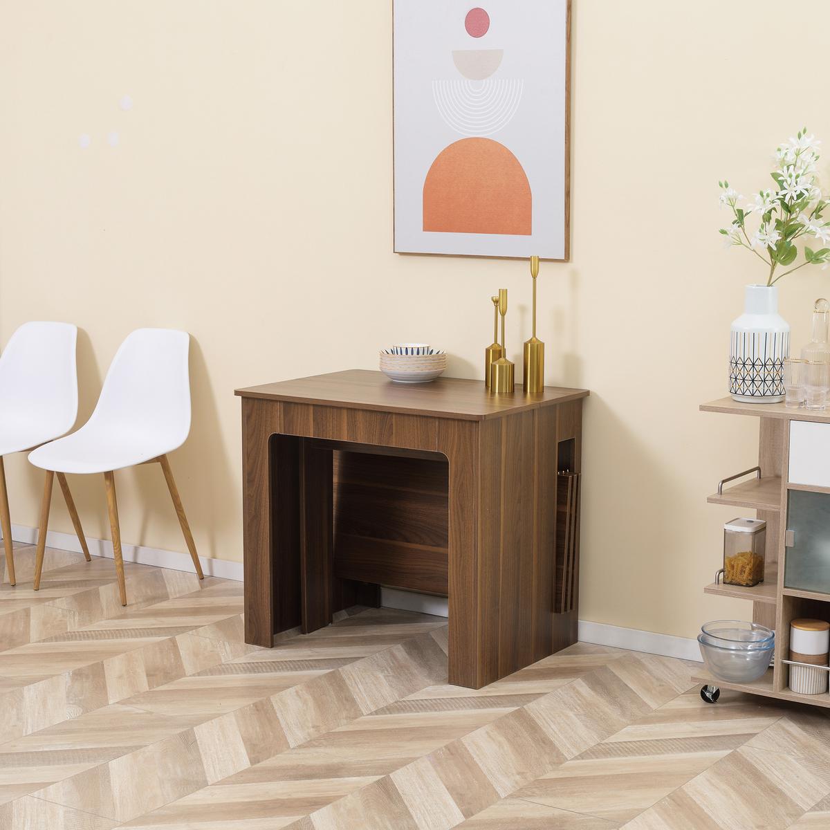 ESSTISCH Klapptisch ausziehbarer Küchentisch Esszimmertisch Holztisch Braun - Hellbraun/Braun, Holzwerkstoff (180/85/75cm) - HOMCOM