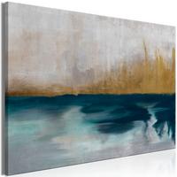 KUNSTDRUCK Grau 120/80 cm - Blau/Grau, Textil (120/80cm) - KUNSTLOFT