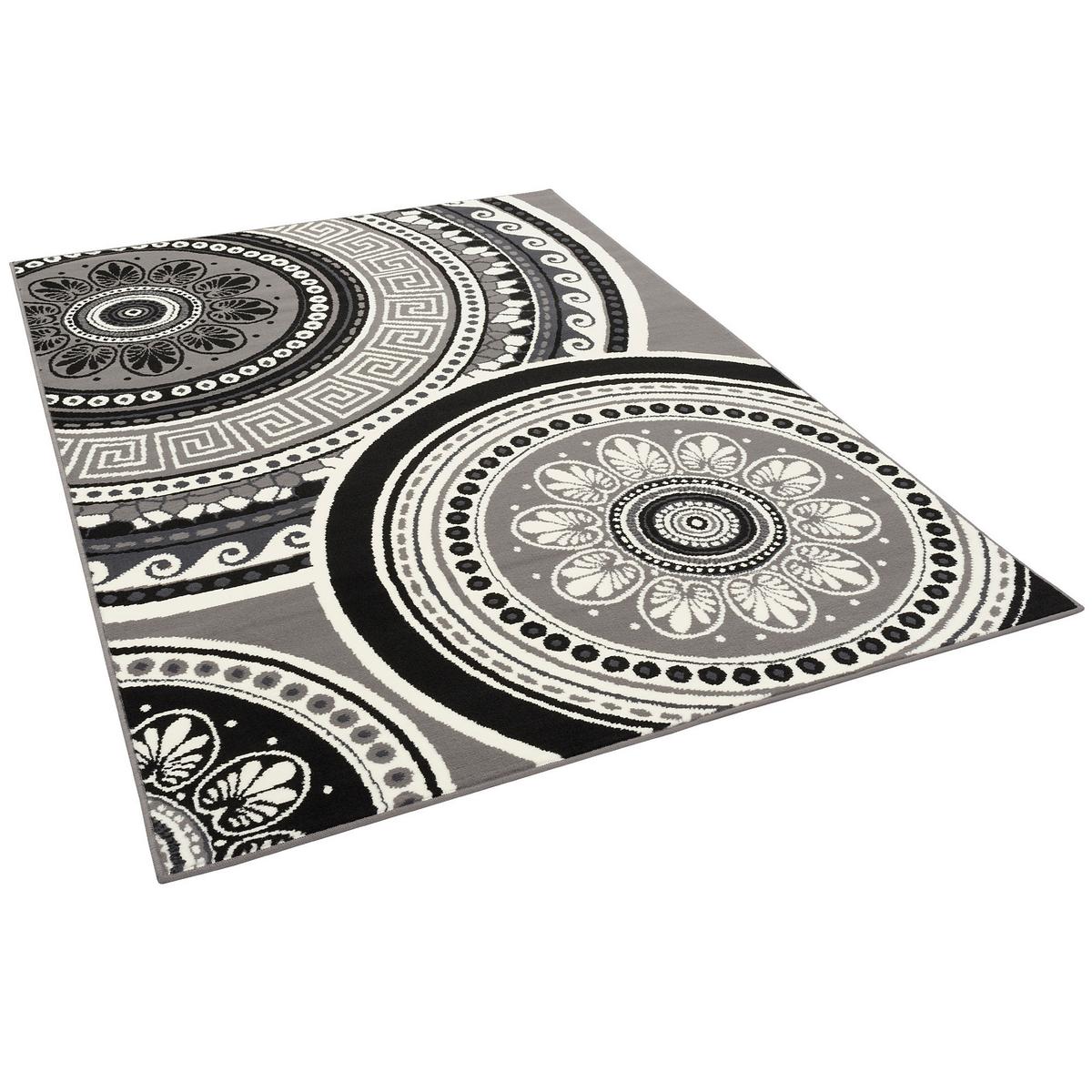 TEPPICH TRENDLINE MANDALA - Schwarz, Textil (120/170cm) - Pergamon