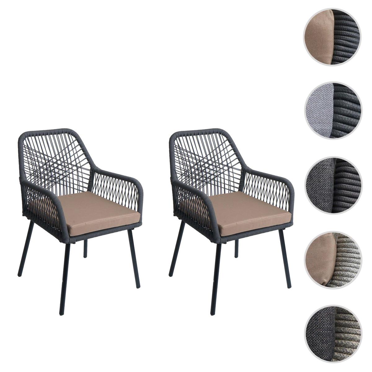 GARTENSTUHL Anthrazit, Taupe - Taupe/Anthrazit, Textil (54/81/62cm) - MCW