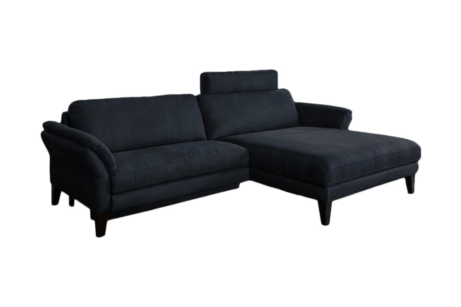 ECKSOFA MIT MOTORISCHER RELAXFUNKTION MALTA Schwarz Webstoff Relaxfunktion - Schwarz, Buchenholz/Textil (302/175cm) - KAWOLA