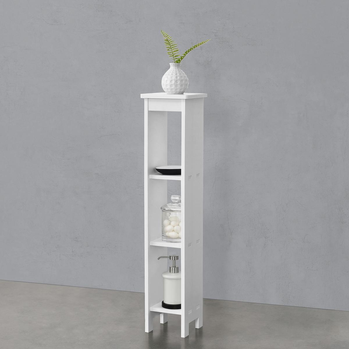 BADEZIMMERREGAL Arvika - Weiß, Kunststoff (17/80/17cm) - [en.casa]