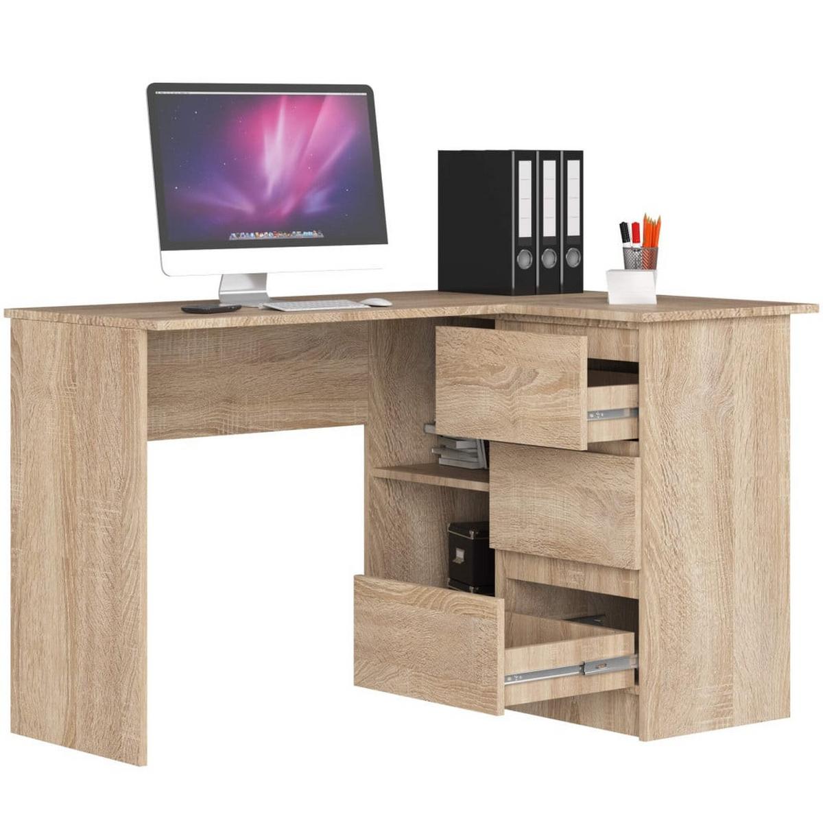 SCHREIBTISCH Eiche Sonoma 77/124/85 - Sonoma Eiche, Holzwerkstoff (155/85/77cm) - RAUMHIRSCH FURNITURE