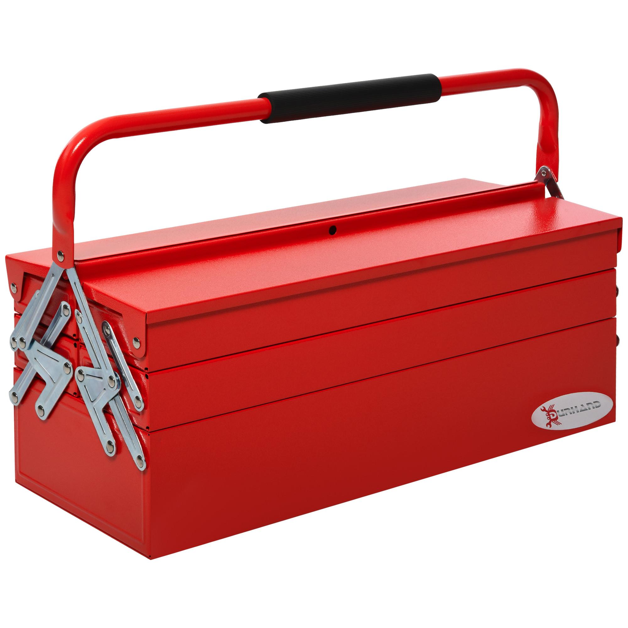 WERKZEUGKOFFER - Rot, Metall (20/41/56cm) - DURHAND