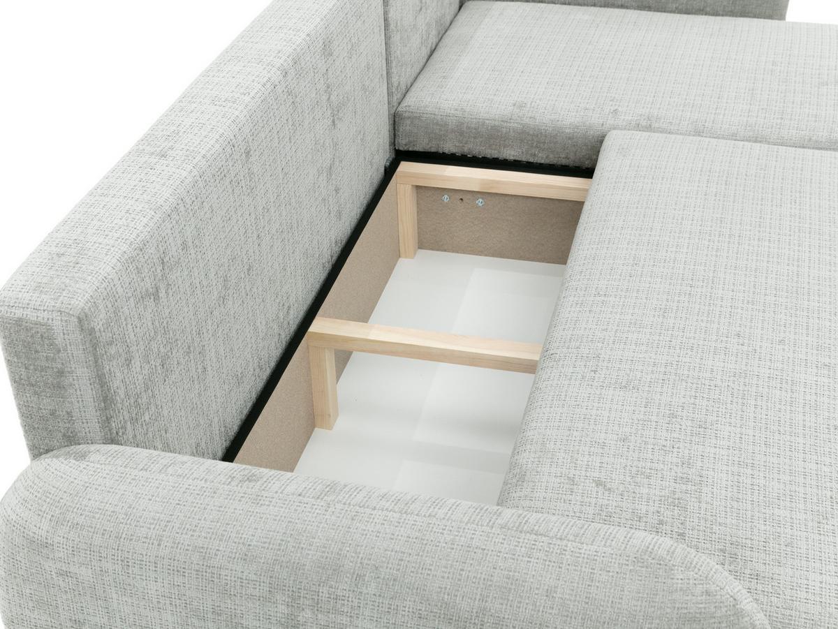 ECKSCHLAFSOFA Gizefa - Schwarz/Braun, Holz/Kunststoff (233/147cm) - MIRJAN24