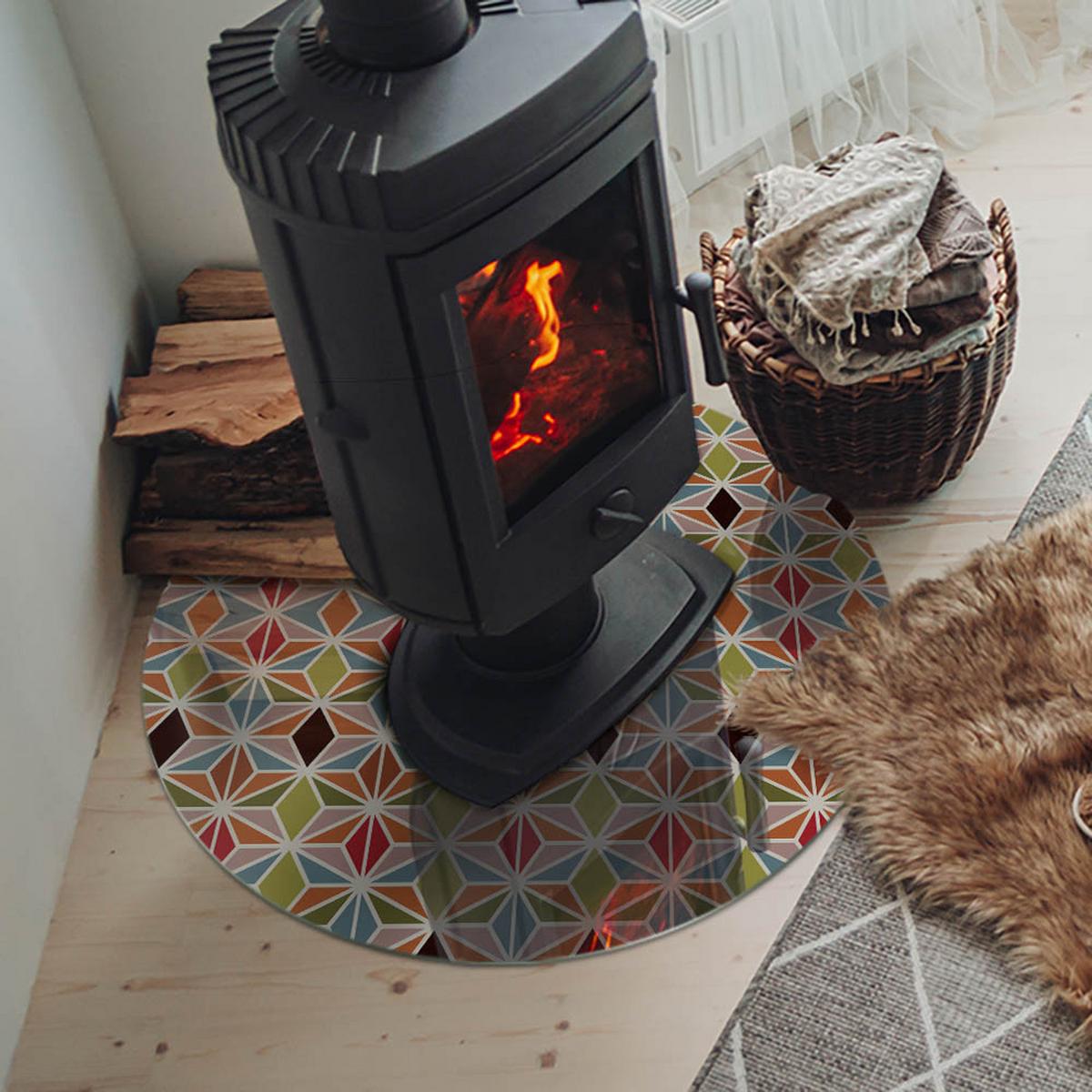 GLASPLATTE für Kamin Ø 70 cm - Braun, Glas (70/70/0.4cm) - TULUP