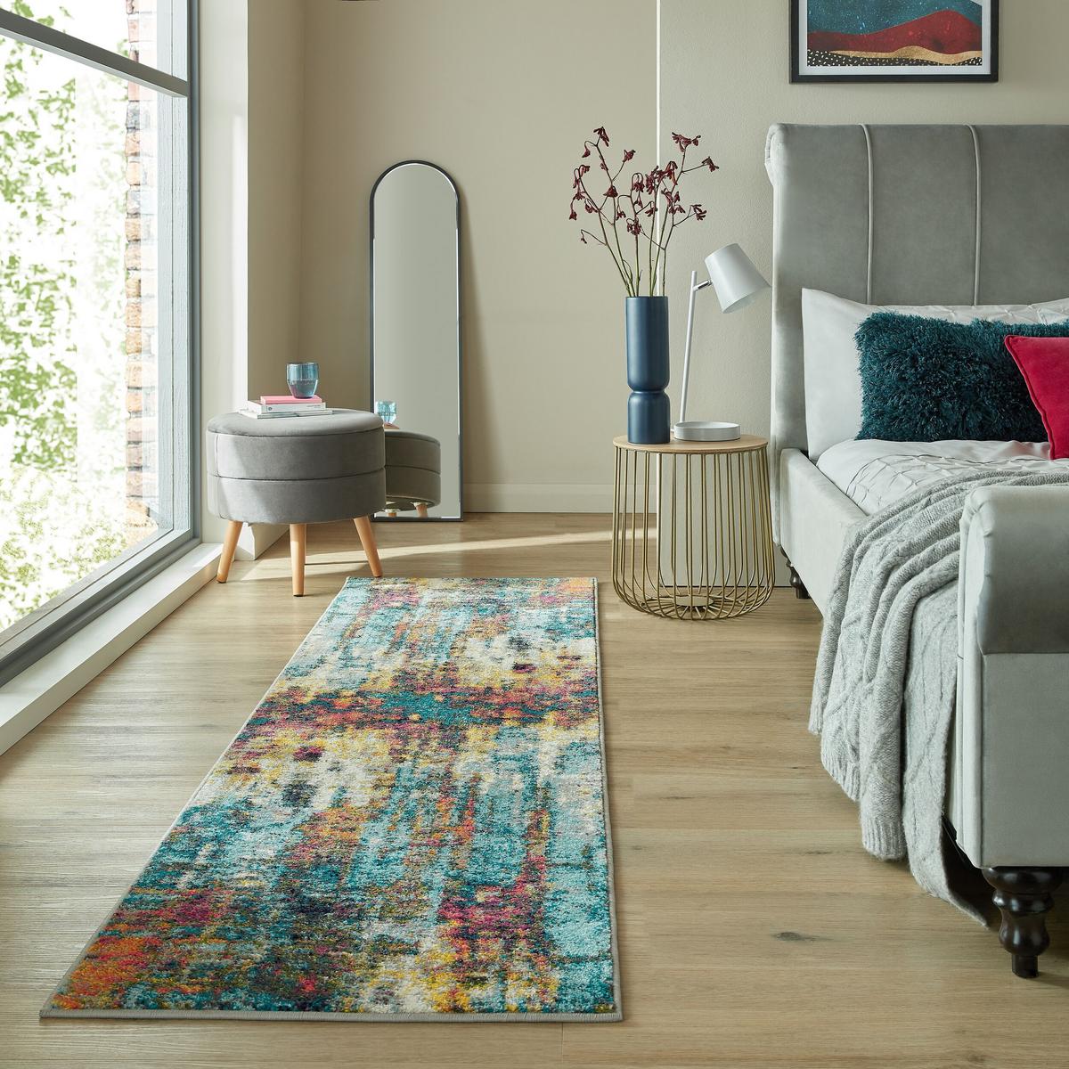 TEPPICH FAL, abstrakt, Bunt, 66 x 230 cm - Multicolor, Textil (230/66cm) - KADIMA DESIGN