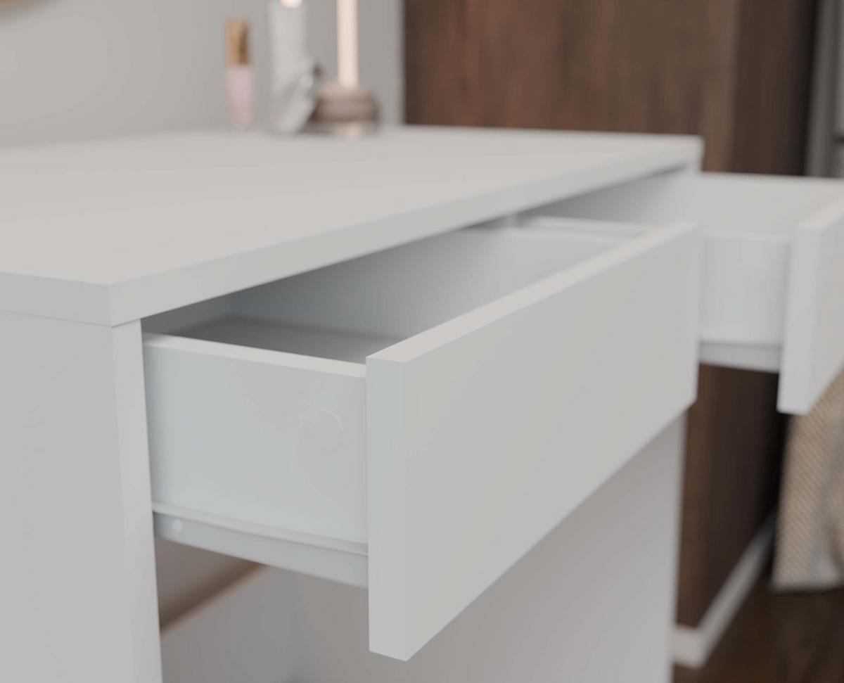 SCHREIBTISCH Weiß 81/80/50 - Weiß, Holzwerkstoff (90/50/80cm) - RAUMHIRSCH FURNITURE