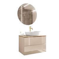 BADEZIMMERSCHRANK AURORA KASCHMIR GOLD - Kaschmir, Holzwerkstoff (80/55/45cm) - Lookway