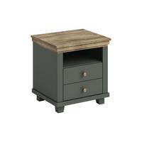 NACHTTISCH Martin Grün und Holz - Grün, Holzwerkstoff (52/54.2/42cm) - Petits-meubles