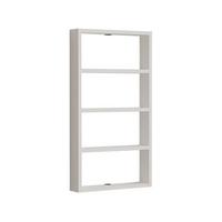 WANDREGAL mit 4 Ablagen - lya 43,2/9/80 cm - Weiß, Holzwerkstoff (9/80/14cm) - Calicosy