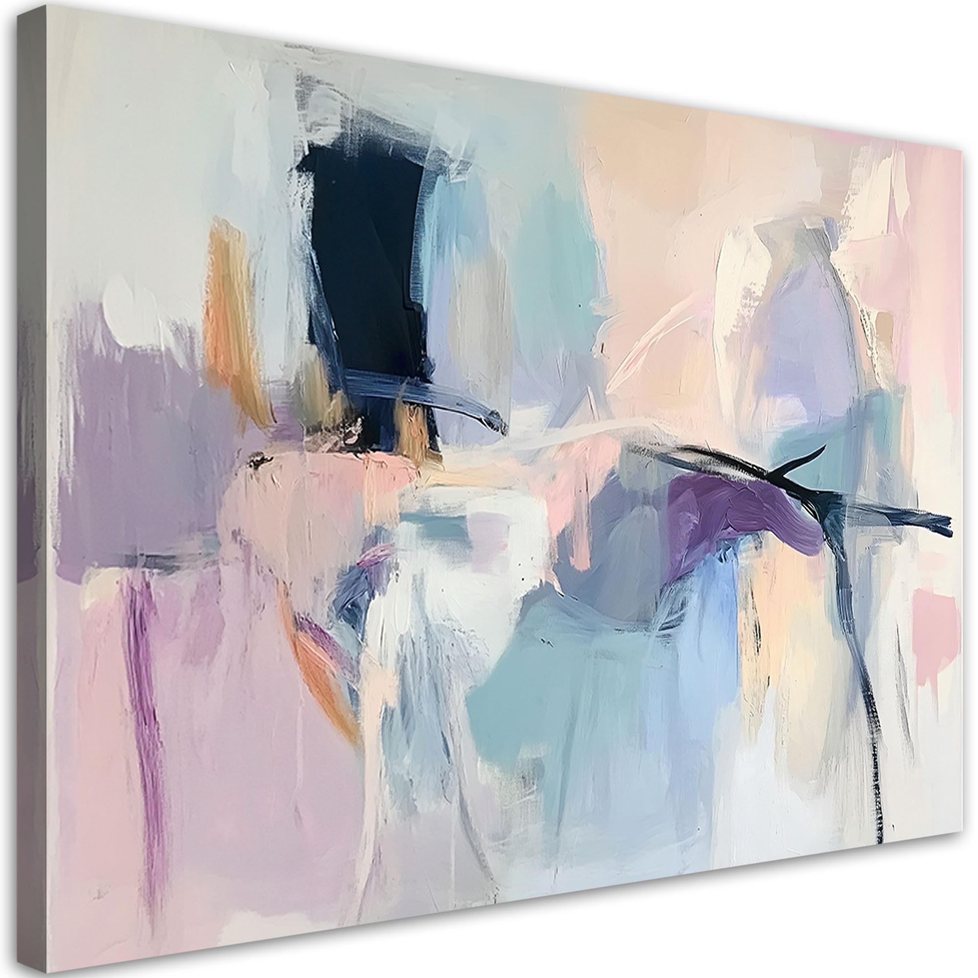 WANDBILD pastell zarte abstraktion - Multicolor, Textil (120/80cm) - Feeby