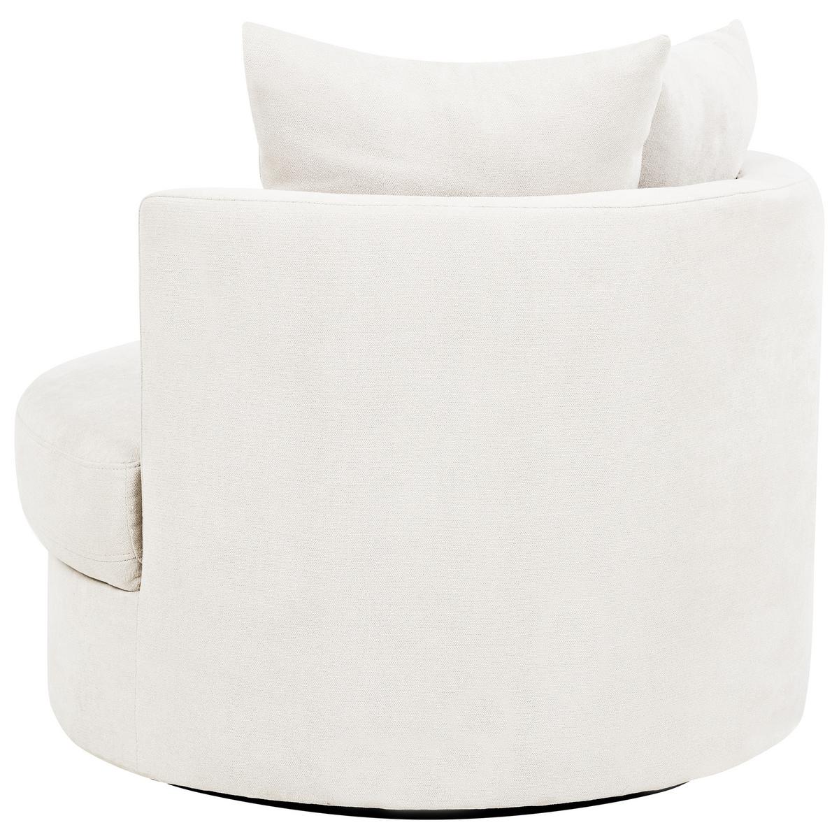 SESSEL Polsterbezug hellbeige mit Drehfunktion Dalby - Beige, Textil (82/61/82cm) - Beliani