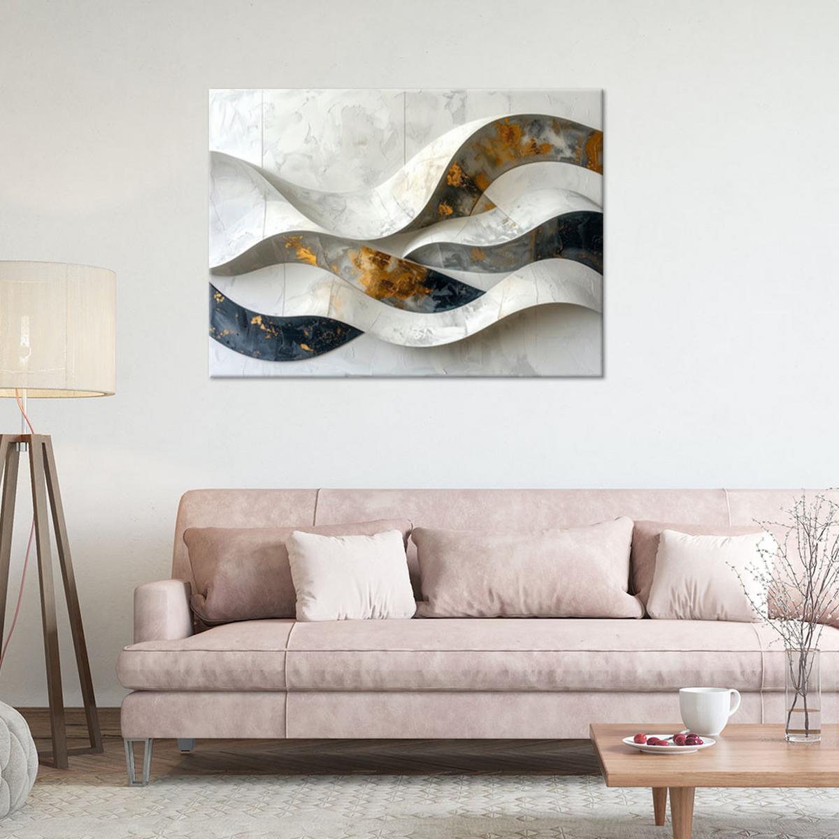LEINWANDBILD Abstraktion 60x40cm - Weiß, Textil (60/40cm) - Feeby