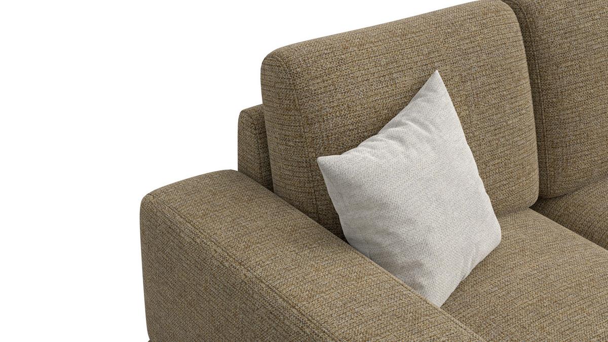 SOFA OTTO 2-Sitzer, taupe - Taupe/Schwarz, Holz/Textil (171/89/98cm) - Wozimo