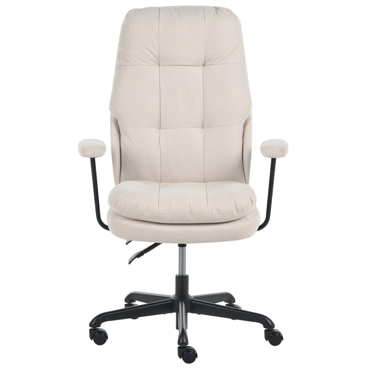 BÜROSTUHL Stoff Cremeweiß Melocush - Creme, Textil (75/106/66cm) - Beliani