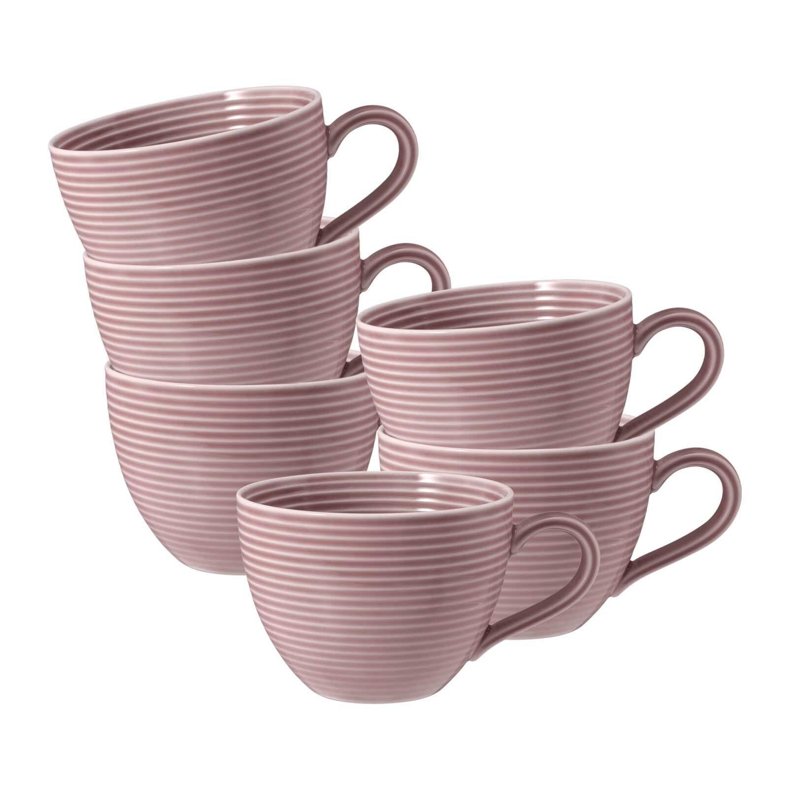 KAFFEETASSEN Beat Color Glaze Altrosa 0,26 l 6er Set - Rosa, Keramik (0.26L) - Seltmann Weiden