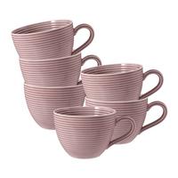 KAFFEETASSEN Beat Color Glaze Altrosa 0,26 l 6er Set - Rosa, Keramik (0.26L) - Seltmann Weiden
