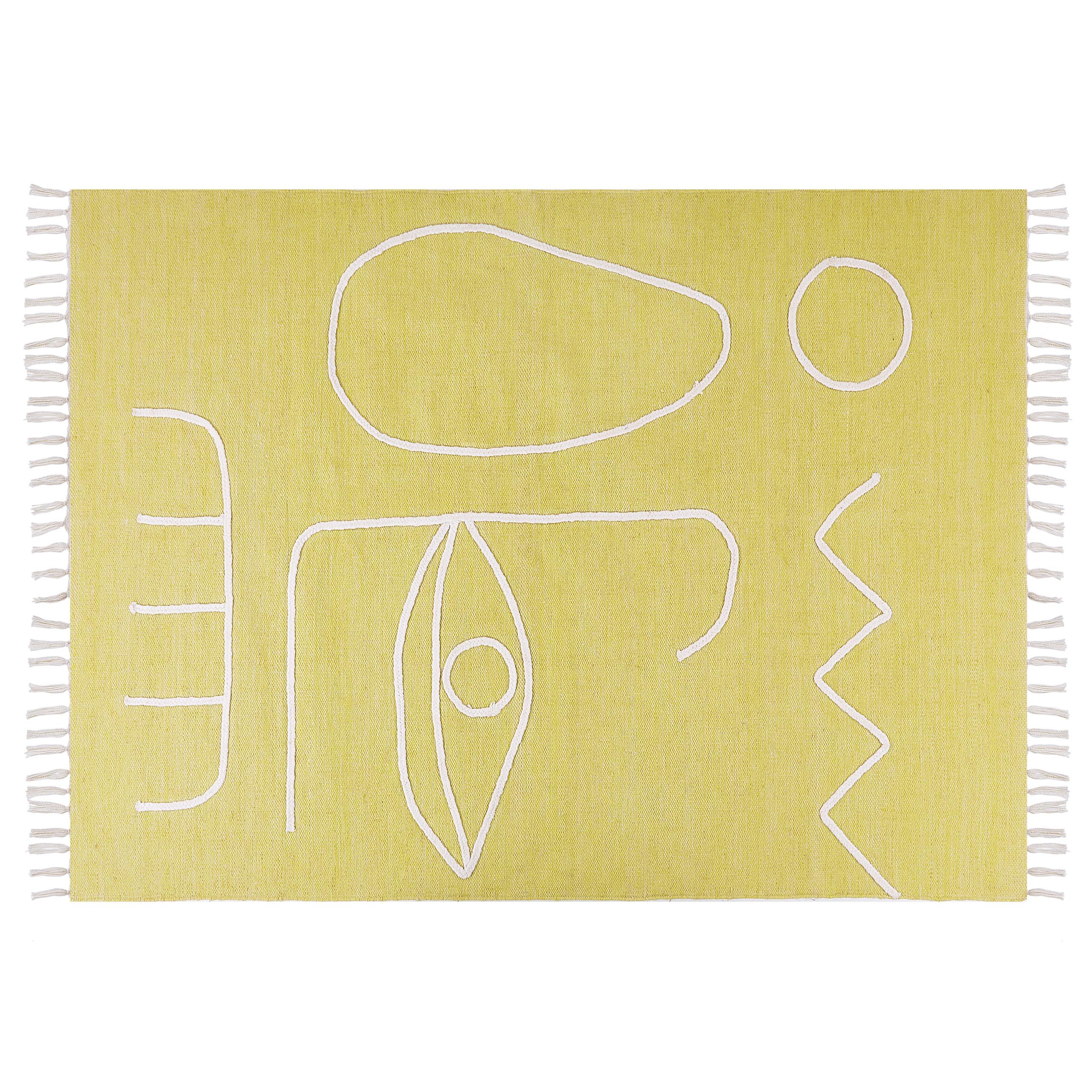 OUTDOOR-TEPPICH Yavu 200/140 cm - Gelb, Kunststoff (140/200cm) - Beliani