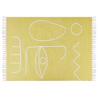 OUTDOOR-TEPPICH Yavu 200/140 cm - Gelb, Kunststoff (140/200cm) - Beliani