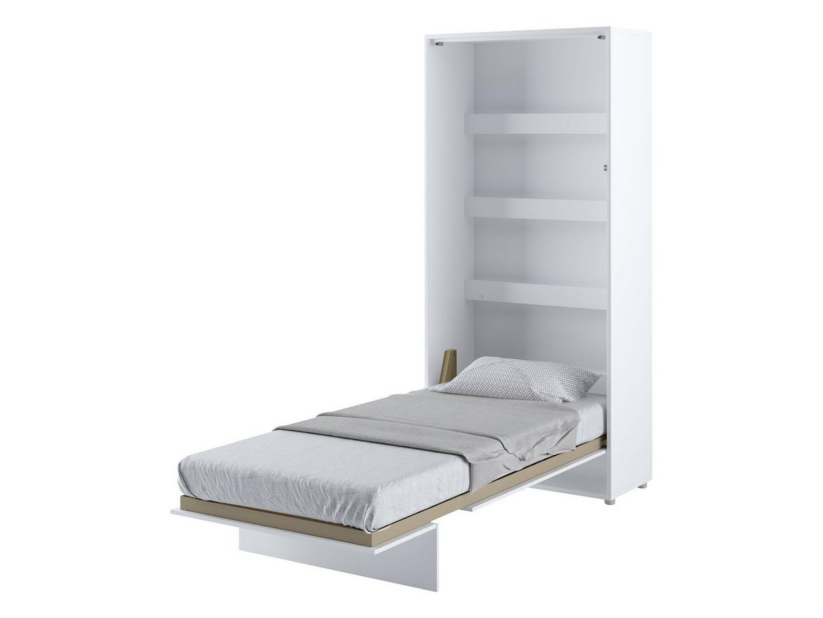 SCHRANKBETT Bed-Concept BC-03 90x200 mit zwei LED-Lampe - Weiß/Grau, Holz/Holzwerkstoff (90/200cm) - MIRJAN24