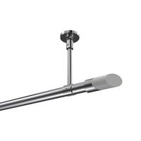 GARDINENSTANGE Sonette Verano 200 cm, 1-läufig, 20 mm Ø Chrom - Chromfarben/Weiß, Metall (200cm) - INTERDECO