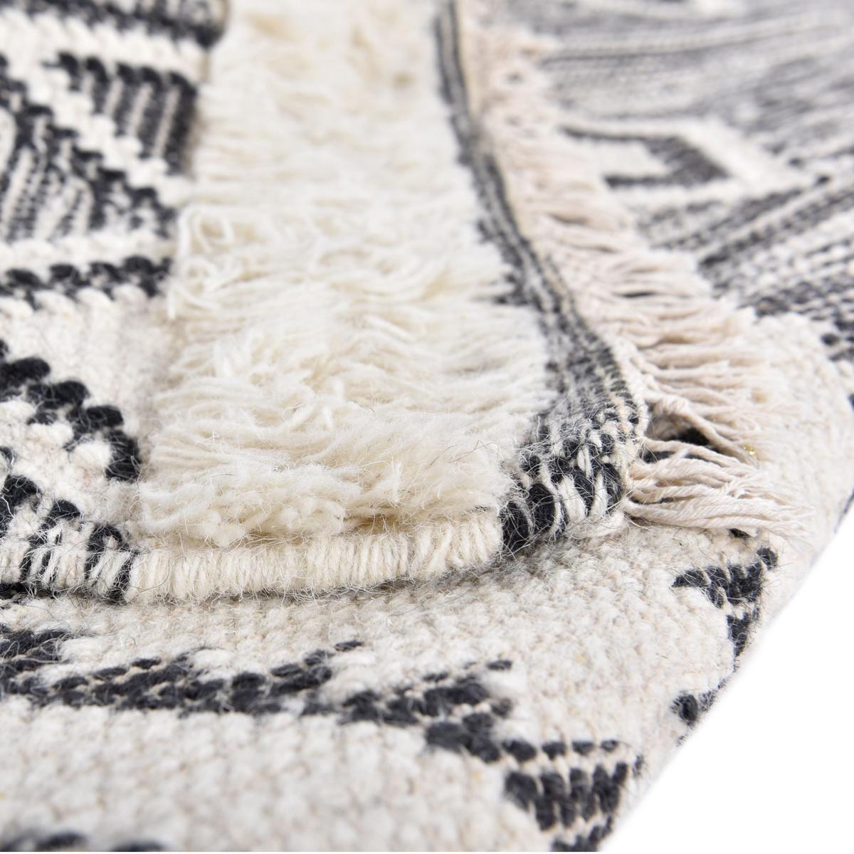 FLACHWEBETEPPICH Edler Kelim, modern 190x290 cm - Schwarz, Textil (190/290cm) - Rug and Roll