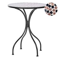 GARTENTISCH Schwarz Carpino - Goldfarben/Schwarz, Metall (60/60/74cm) - Beliani
