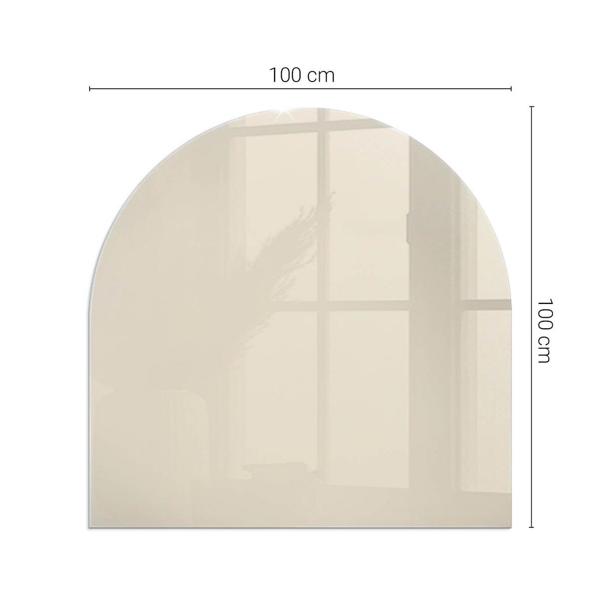 GLASPLATTE für Kamin 100x100 cm - Gelb, Glas (100/100/0.4cm) - TULUP