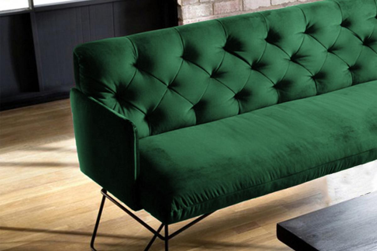 ESSZIMMERBANK CHARME Smaragdgrün Velvet - Smaragdgrün, Textil (186/85/68cm) - KAWOLA