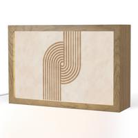 TISCHLEUCHTE Symmetrische Biegung - kupferfarbig 30x20 cm - Cappuccino, Holzwerkstoff (8/30/20cm) - OnlyWow