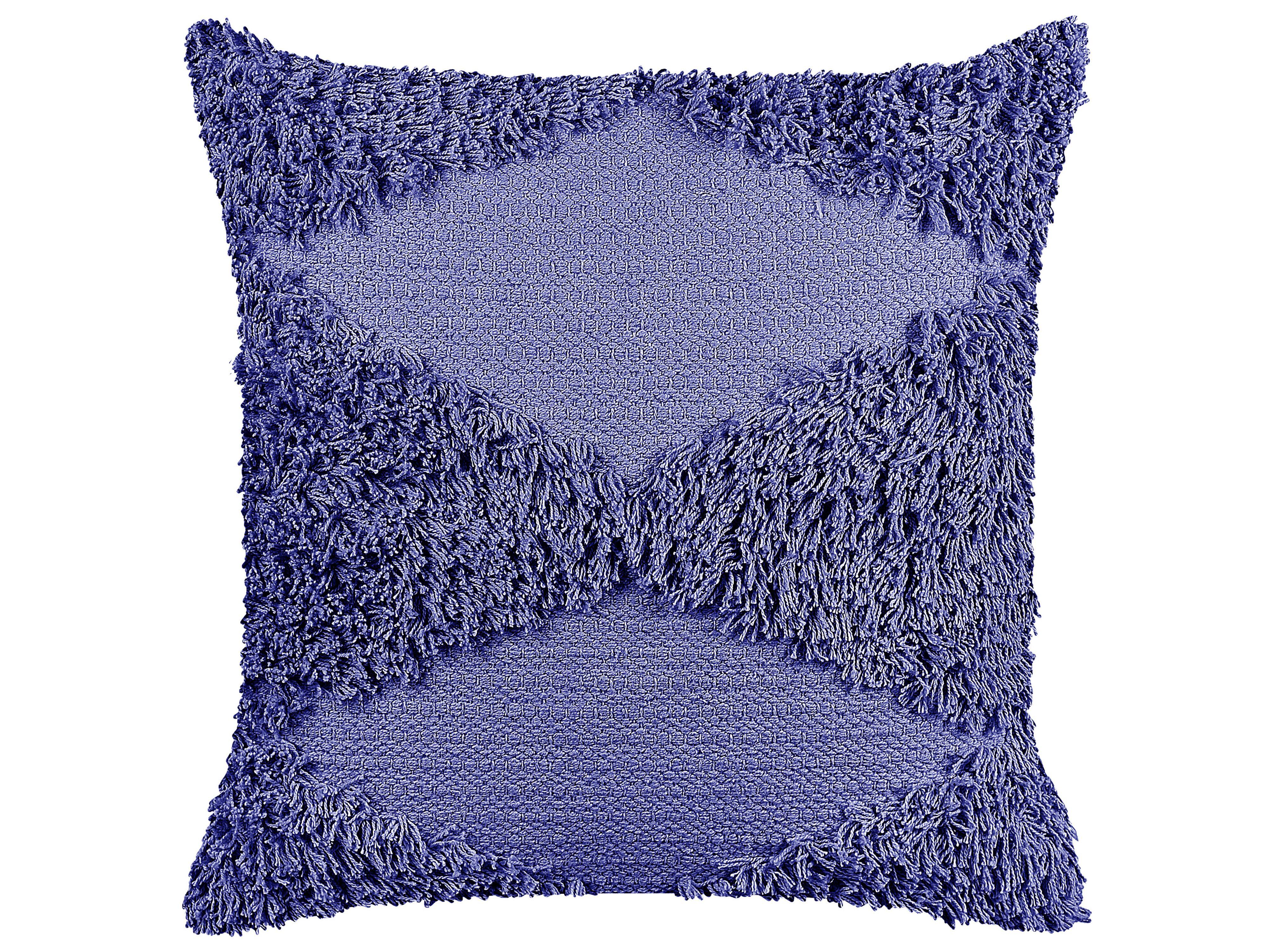 DEKOKISSEN Purpur 45/45 cm Rhoeo - Lila, Naturmaterialien/Textil (45/45cm) - Beliani