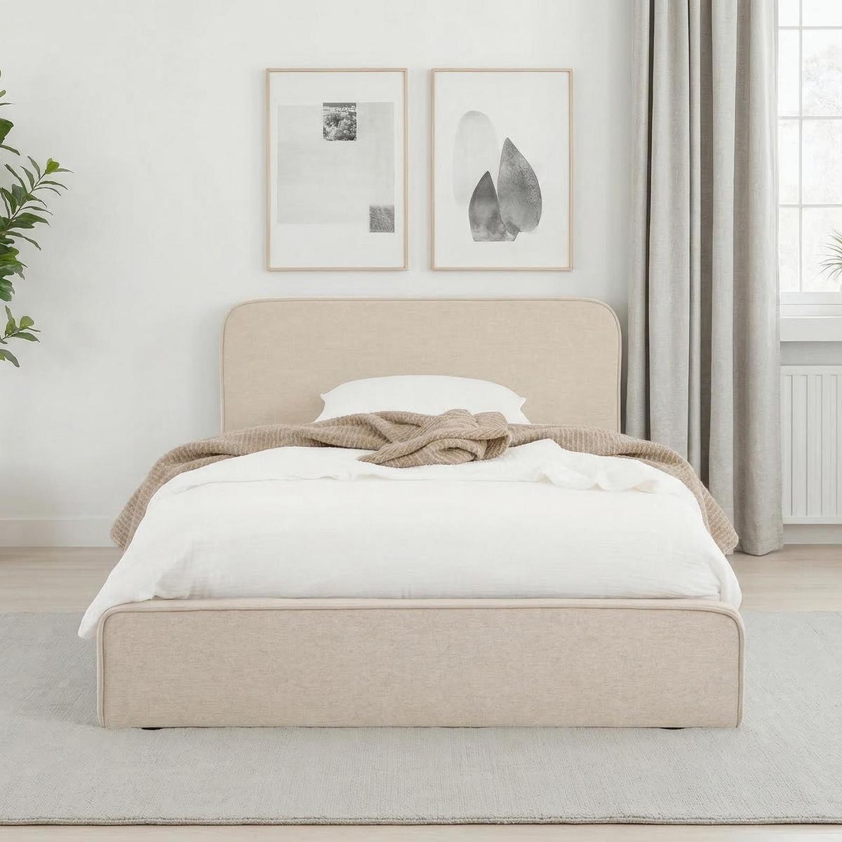 POLSTERBETT MARINI 90x200 cm beige - Beige, Textil (90/200cm) - IDIMEX