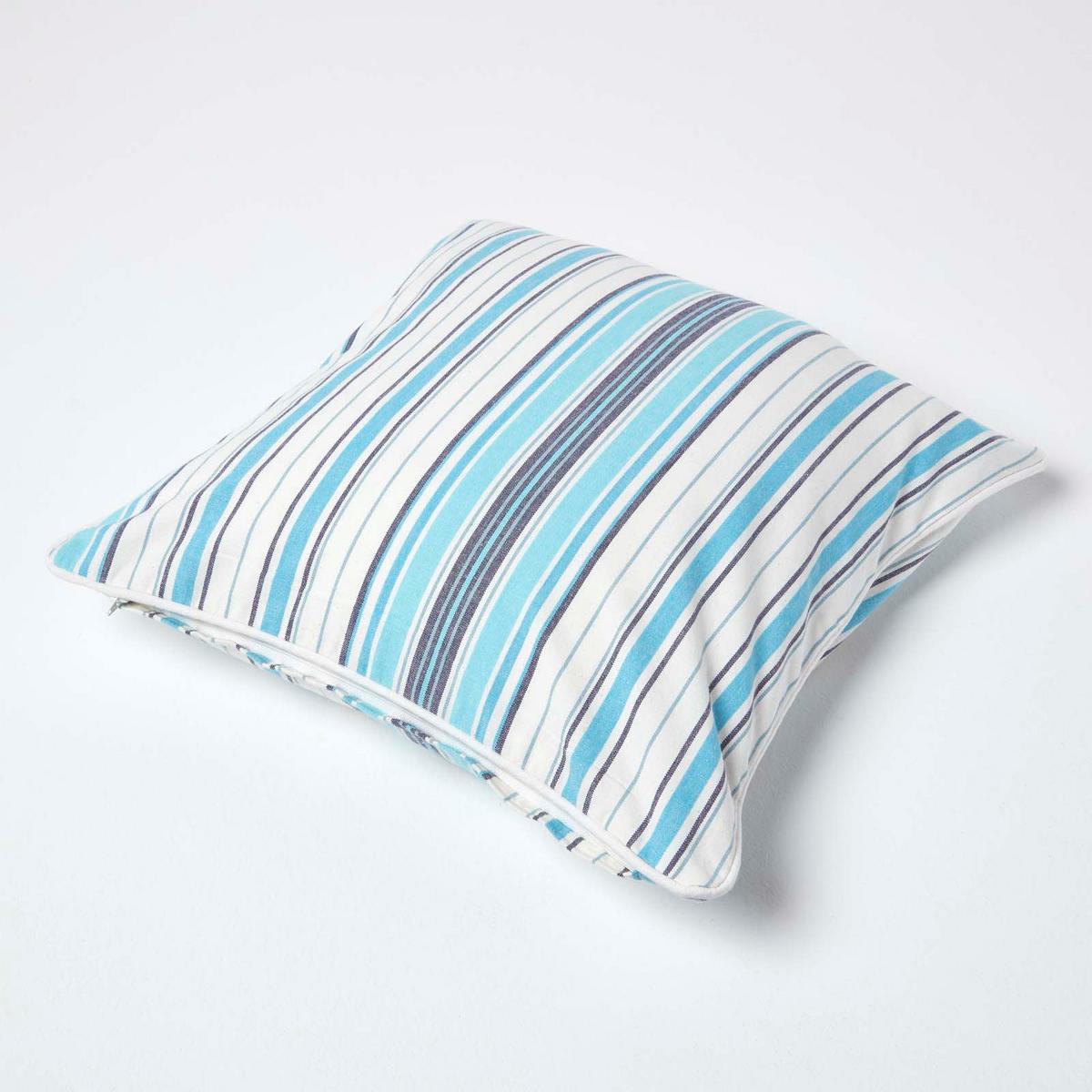 KISSENHÜLLE New England 45/45 cm - Blau, Textil (45/45cm) - Homescapes