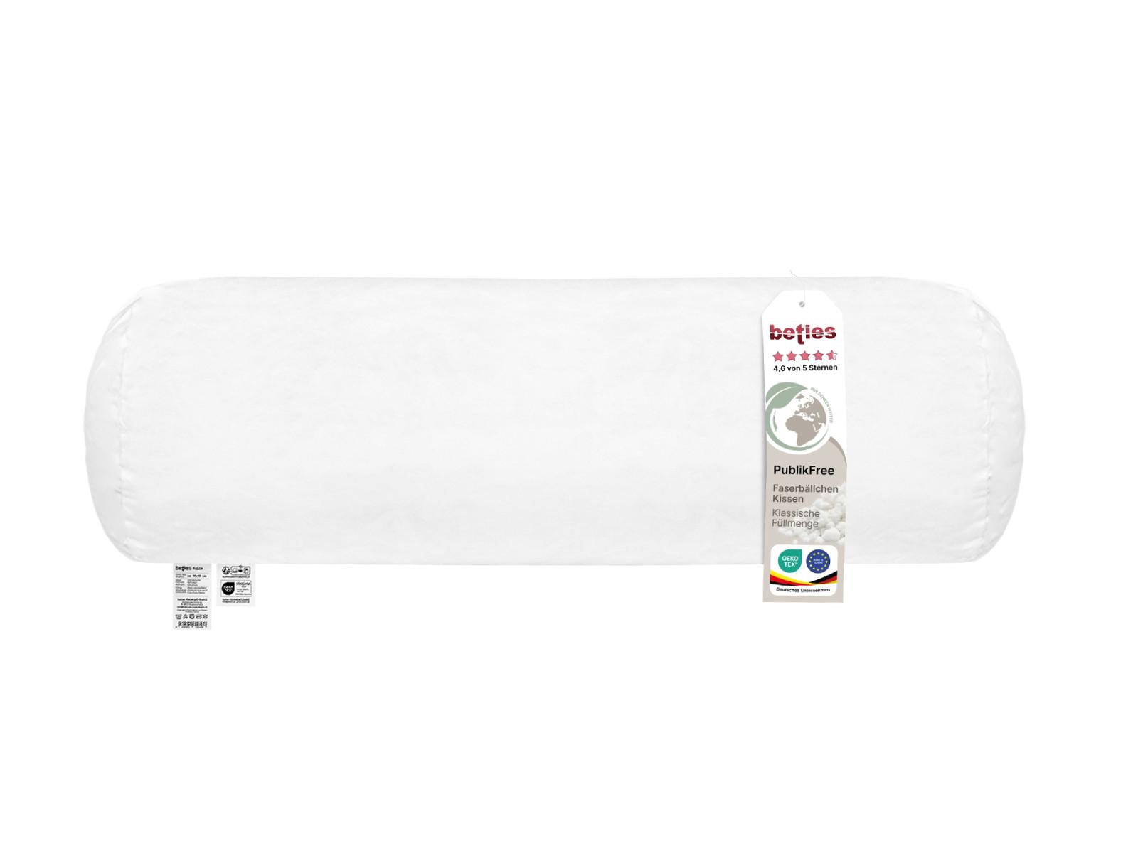 NACKENROLLE PublikFree Faserbällchen 15/40 cm - Weiß, Naturmaterialien/Kunststoff (15/40cm) - beties Heimtextil