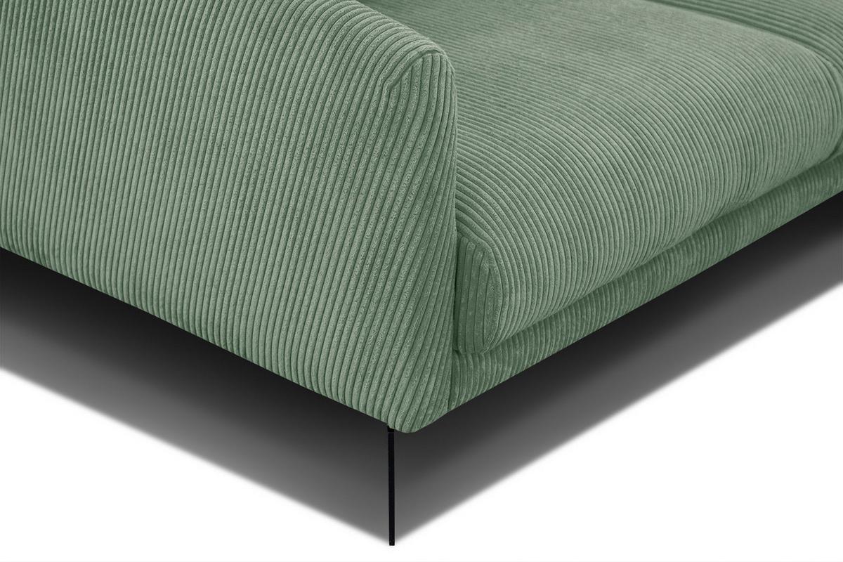 SOFA VILT 3-Sitzer, mintgrün - Schwarz/Mintgrün, Holzwerkstoff/Textil (202/89/94cm) - Wozimo