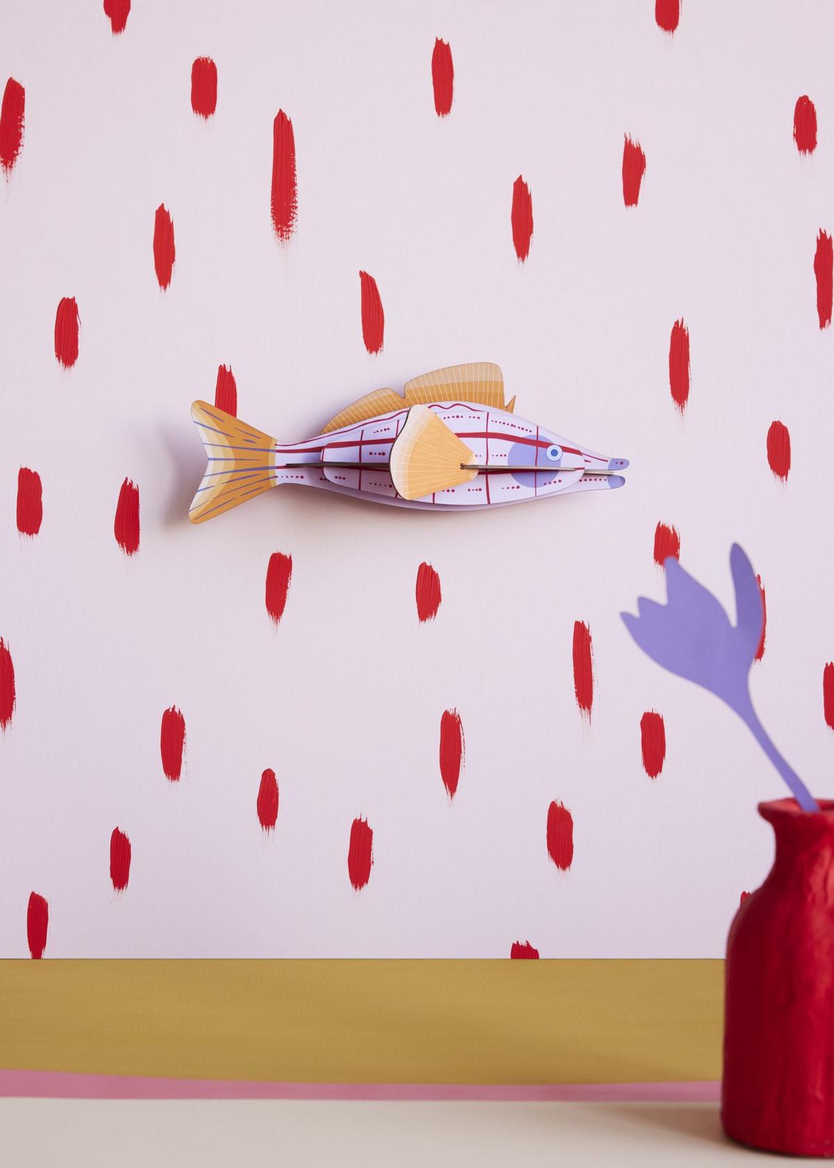 WANDDEKO Kreativer Fisch 8/8.5 cm - Multicolor, Wellpappe (8/8.5/26cm) - Studio Roof