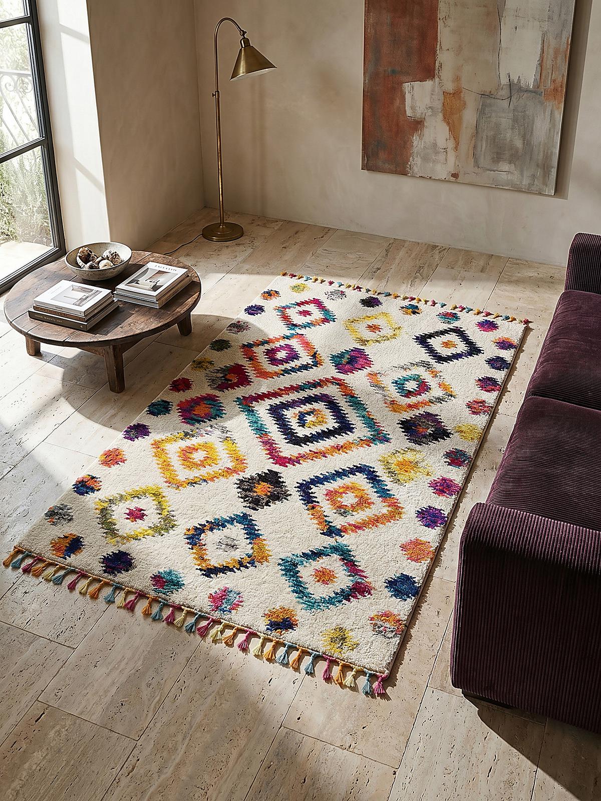 TEPPICH ARUN, geometrisch-abstrakt, Bunt, 120 x 170 cm - Multicolor, Textil (170/120cm) - KADIMA DESIGN