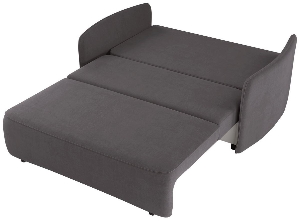 SCHLAFSOFA Paxi 165 cm - Graubraun/Schwarz, Textil/Metall (165/84/106cm) - Selsey