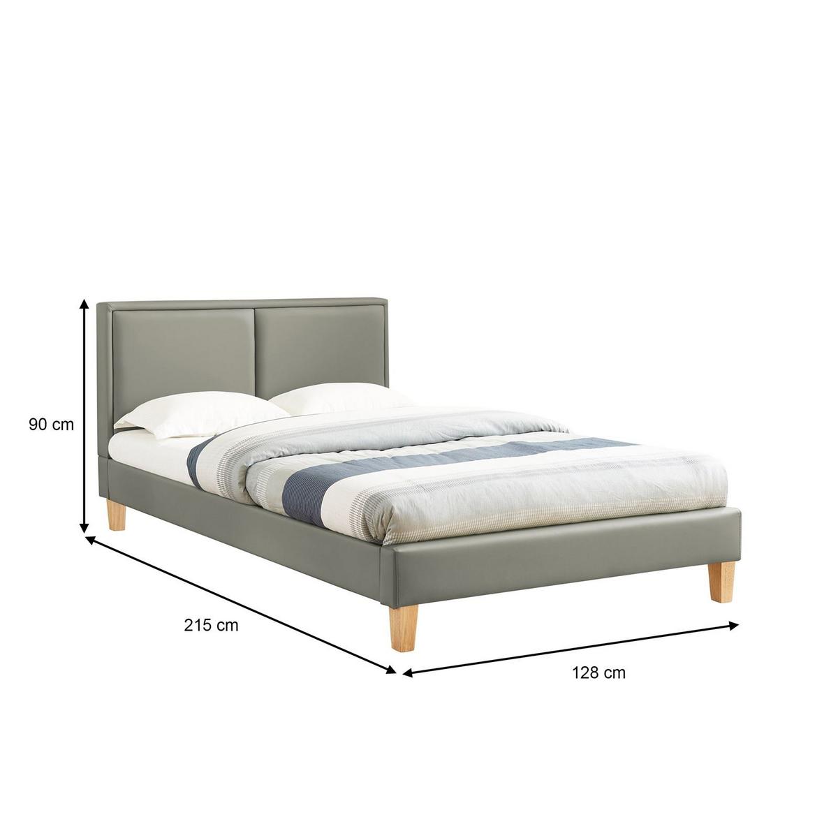 POLSTERBETT CELINE 120x200 cm grau - Grau, Textil (120/200cm) - CARO-Möbel