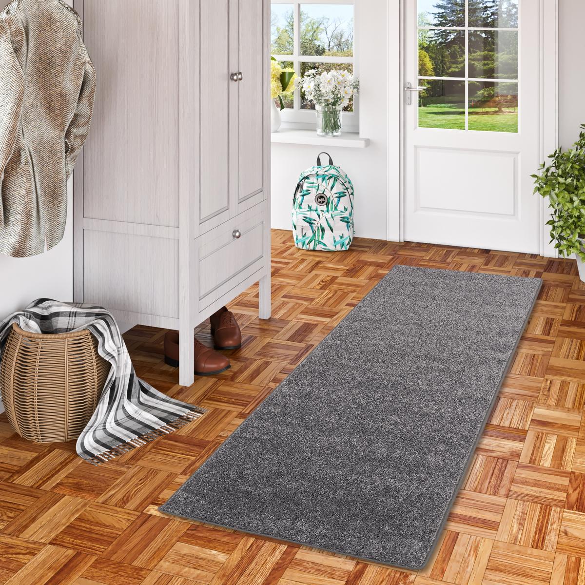 HOCHFLOR LANGFLOR TEPPICH LÄUFER COTTAGE - Grau, Textil (80/240cm) - Snapstyle