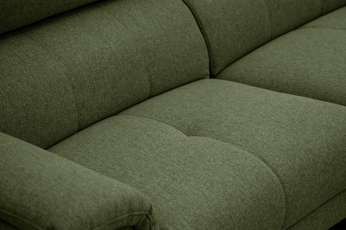 RELAXSOFA MATERA 3-Sitzer mit 2 Relaxfunktionen, olivgrün - Schwarz/Olivgrün, Holzwerkstoff/Textil (212/82/103cm) - Wozimo