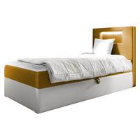 BOXBETT Gold Junior 1, Seite zum Öffnen des Bettkastens: Rechts - H3 - Gelb/Weiß, Holz (90/200cm) - MIRJAN24