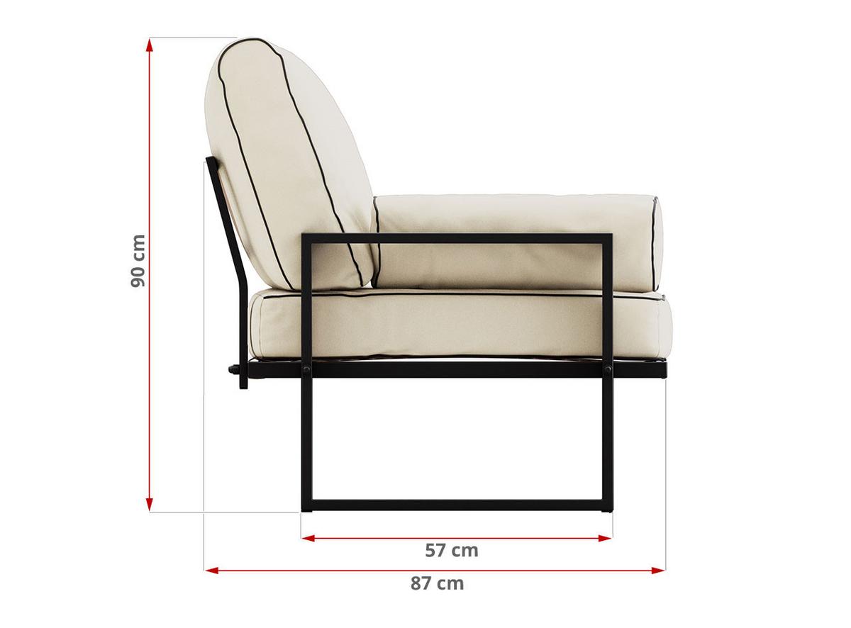 GARTENMÖBEL-SET ELBA: 1x Tisch, 2x Sofa - Beige - Beige, Textil - MKS