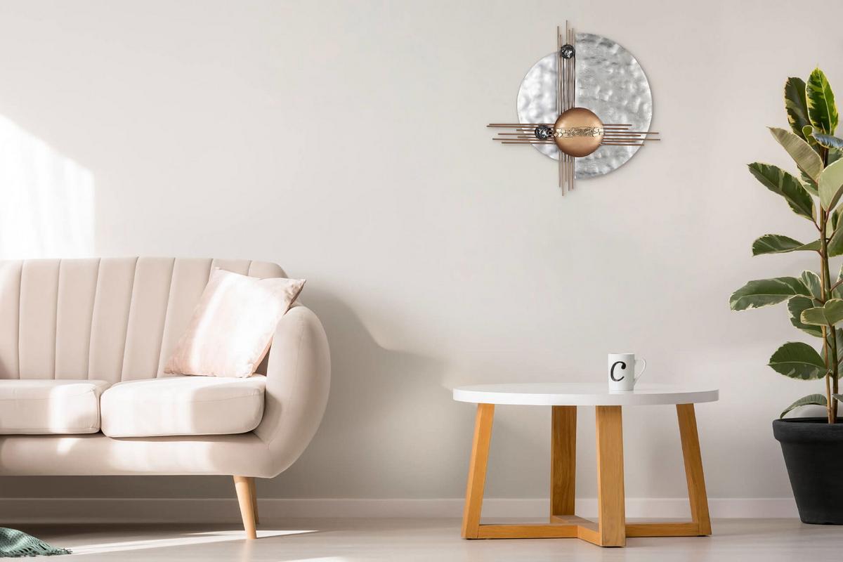 WANDDEKO Silber 60/60 cm - Silberfarben, Metall (1.8/60/6cm) - KUNSTLOFT